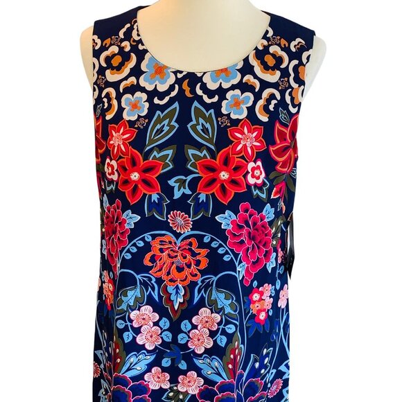 NWT - Sangria Sleeveless Keyhole Floral Dress - Picture 3 of 9